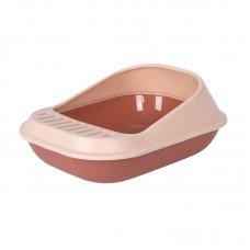 Tom Cat Pakeway Large Anti-tracking Litter Tray Pink And Brown